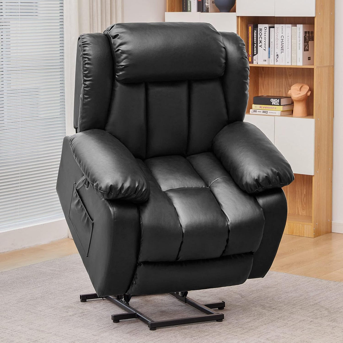 Electric Power Lift Recliner Chair with Massage and Heat, Light Gray B606