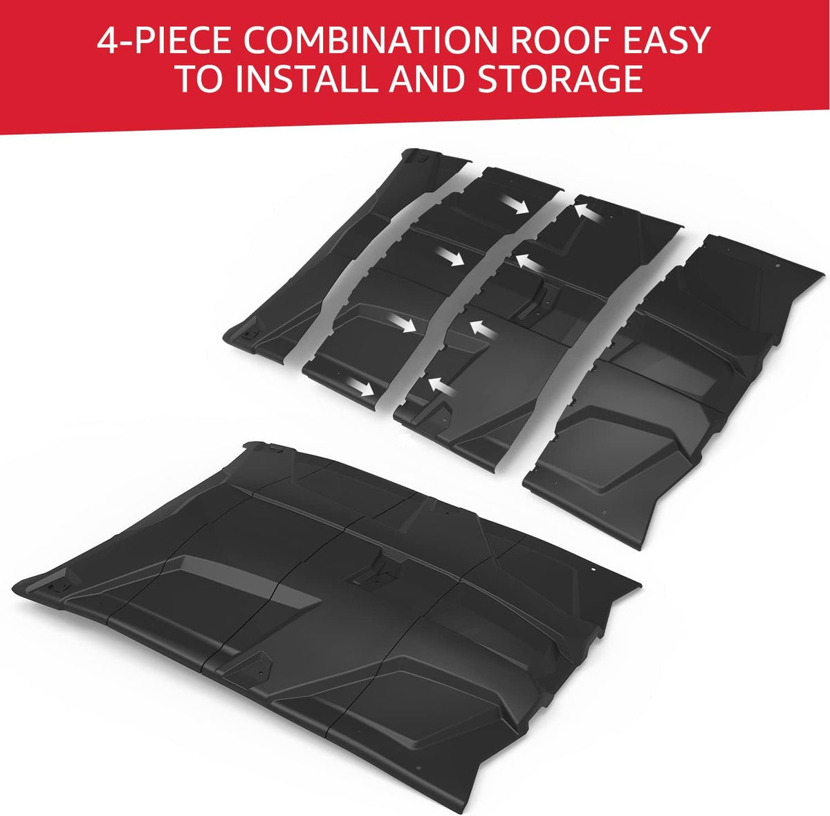 4-Piece Polyethylene 4 Seater Roof T72491