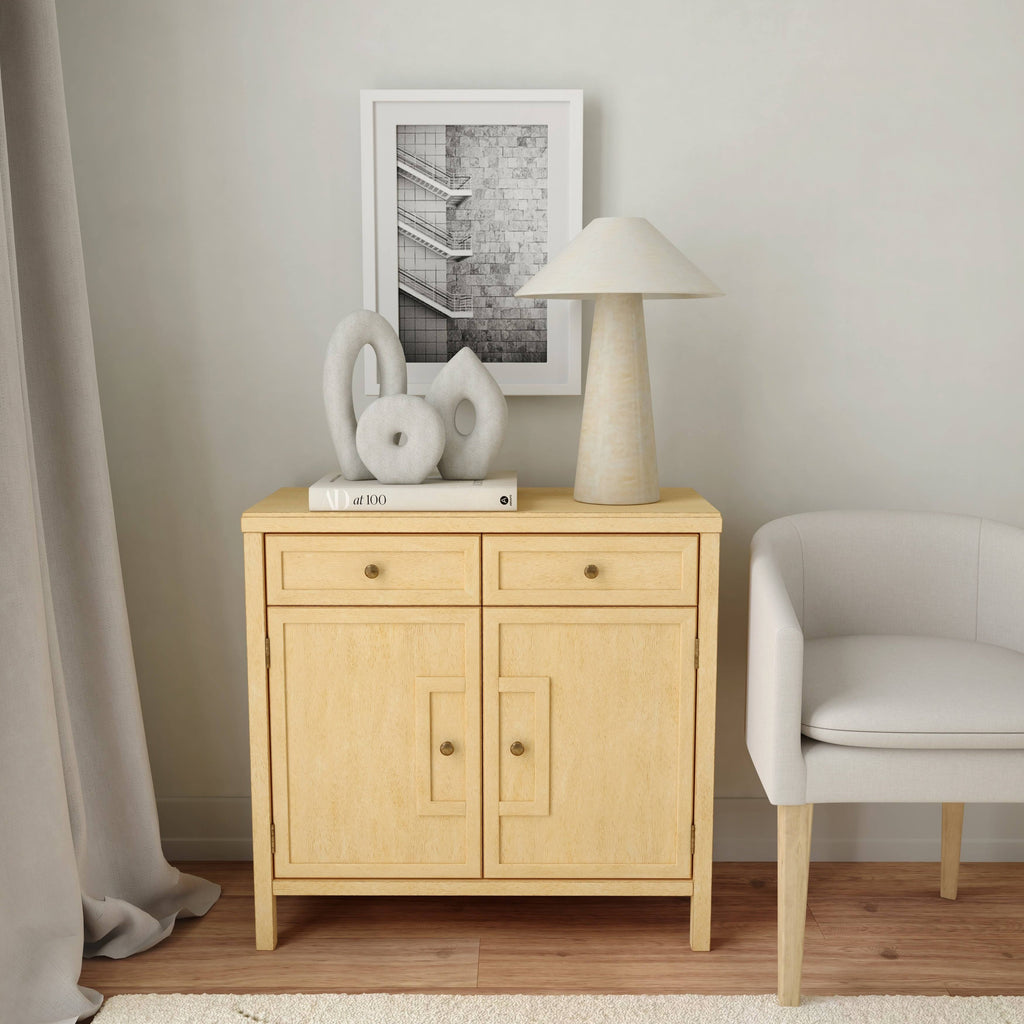 Natural Wood Console Cabinet O270