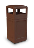Brown 42 Gallon Square Waste Container with Dome Lid H9200