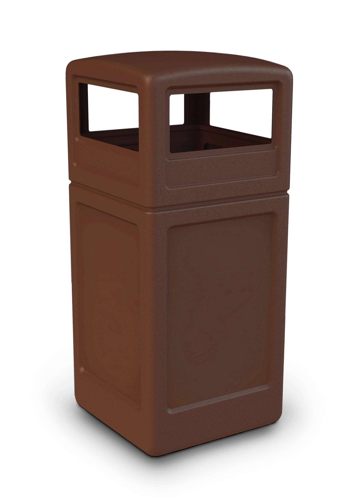 Brown 42 Gallon Square Waste Container with Dome Lid H9200