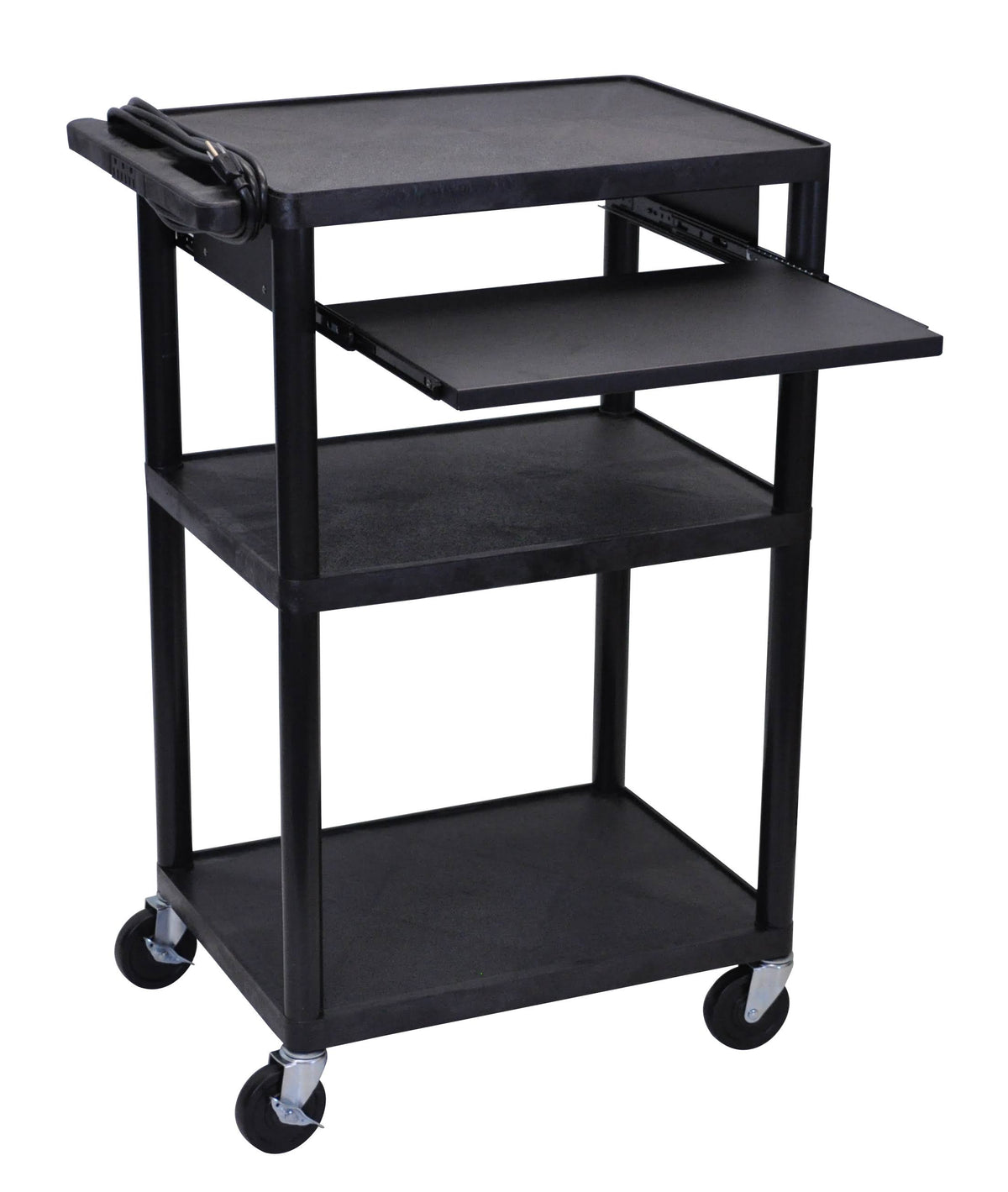 Black Keyboard Tray Audio Visual Cart Y7244