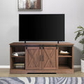 Farmhouse TV Stand for 65 inch TV with Sliding Barn Doors F28137