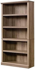 5 Shelf Bookcase with 3 Adjustable Shelves in Salt Oak H9840