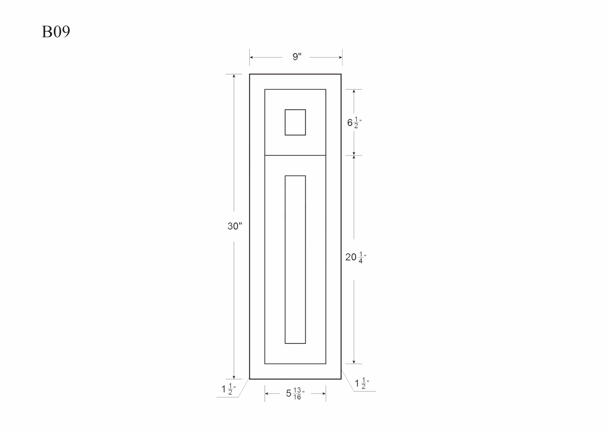 White Inset Raised Panel Base Cabinet B98690