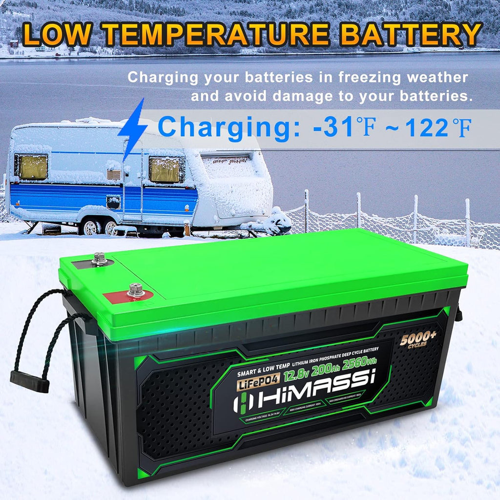 24V 200Ah LiFePO4 Deep Cycle Battery with 200A BMS Q59537