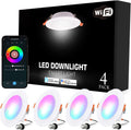 6 inch Color Changing Dimmable Smart LED Recessed Light 4-Pack G9025