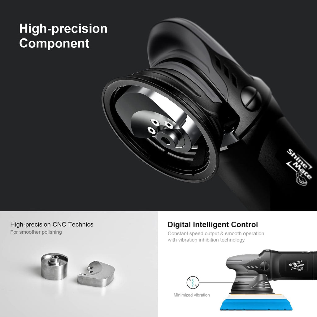 6 Inch Corded Dual Action Polisher with 4 Polish Pads I345347