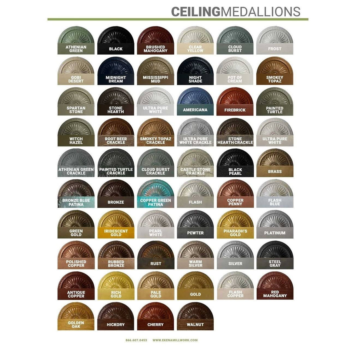 Hand-Painted Gold Ceiling Medallion R811
