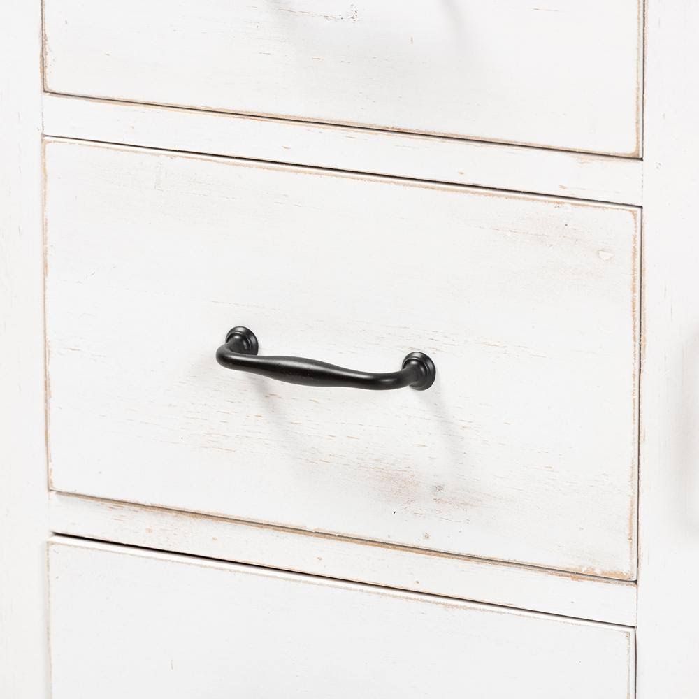 White Oak Brown 3-Drawer Wood Storage Cabinet V7842