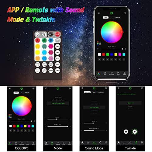 10W 300pcs 0.03in 9.8ft Bluetooth RGBW LED Fiber Optic W670