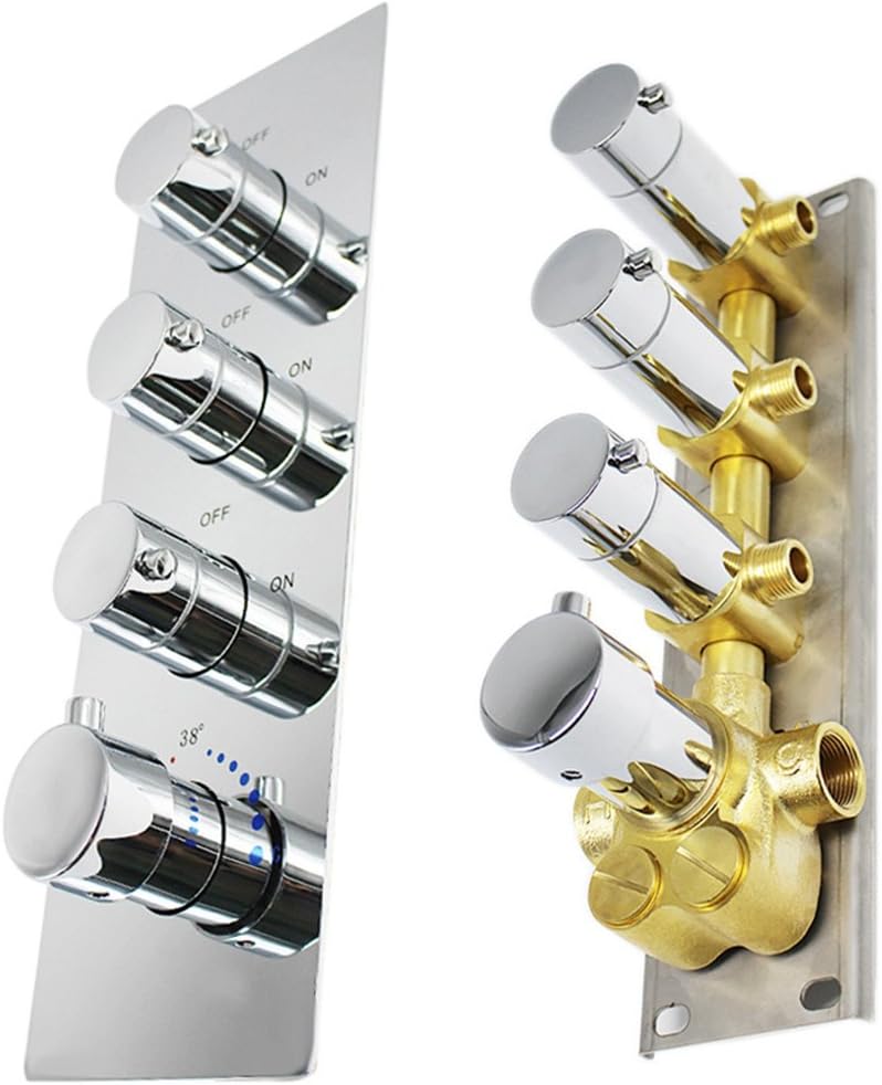 3-way Brass Thermostatic Shower Valve Y755
