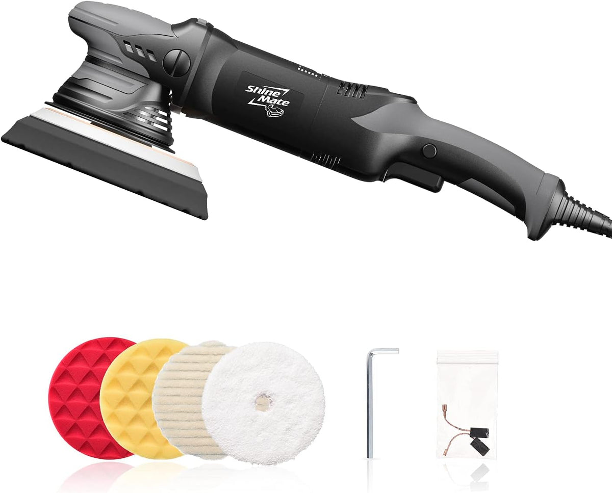 6 Inch Corded Dual Action Polisher with 4 Polish Pads I345347