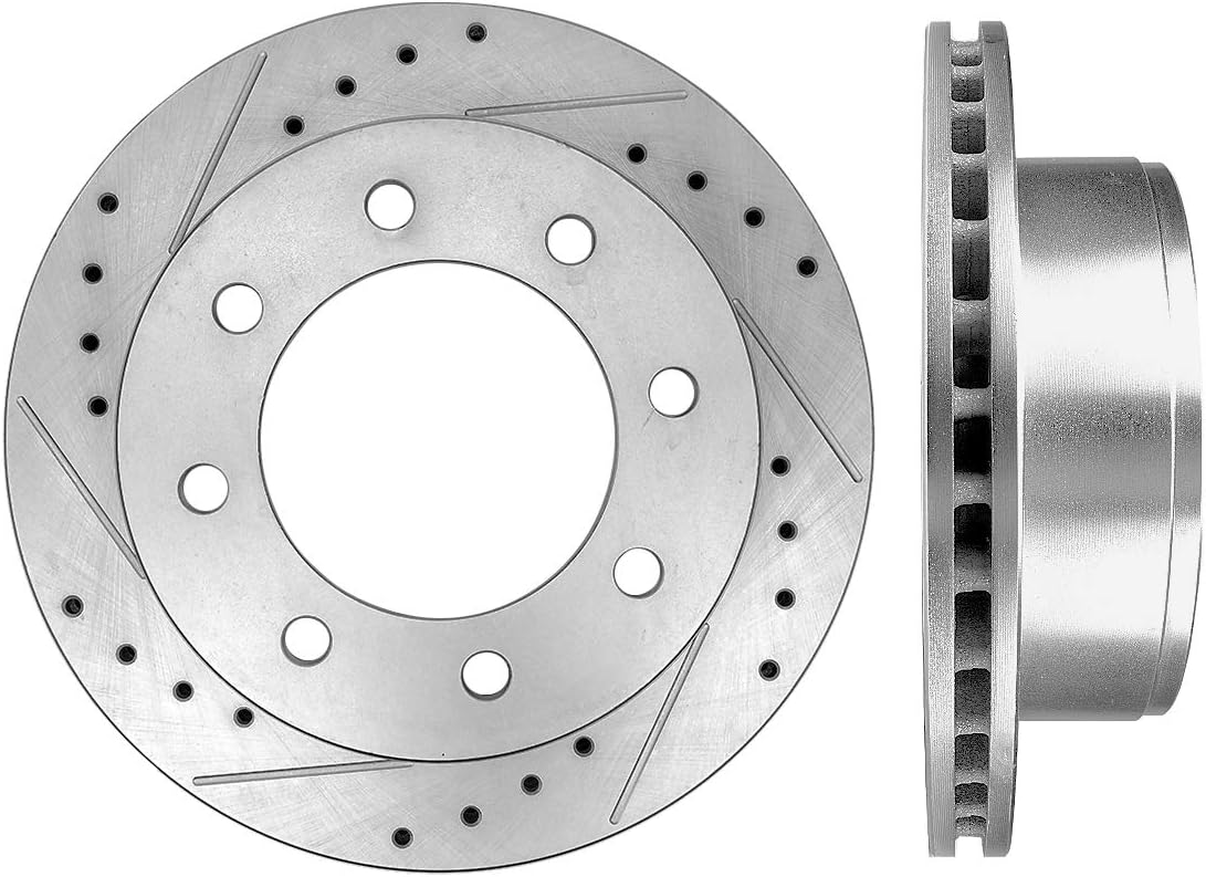 330mm Drilled & Slotted 8 Lug 2 Rotors E500560