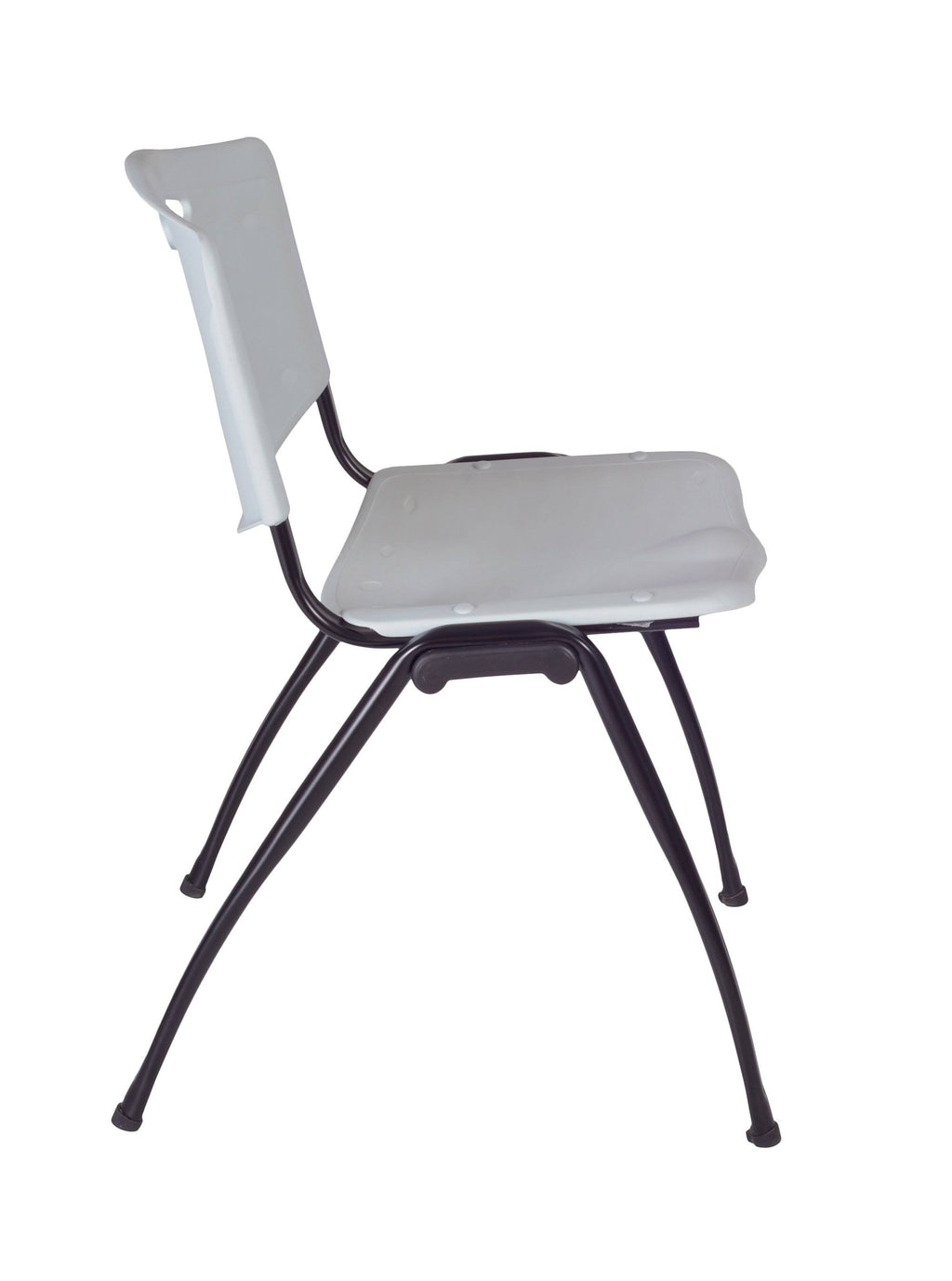 Beige Round Breakroom Table & 4 Stack Chairs Z634