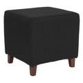 Black Fabric Ottoman T168