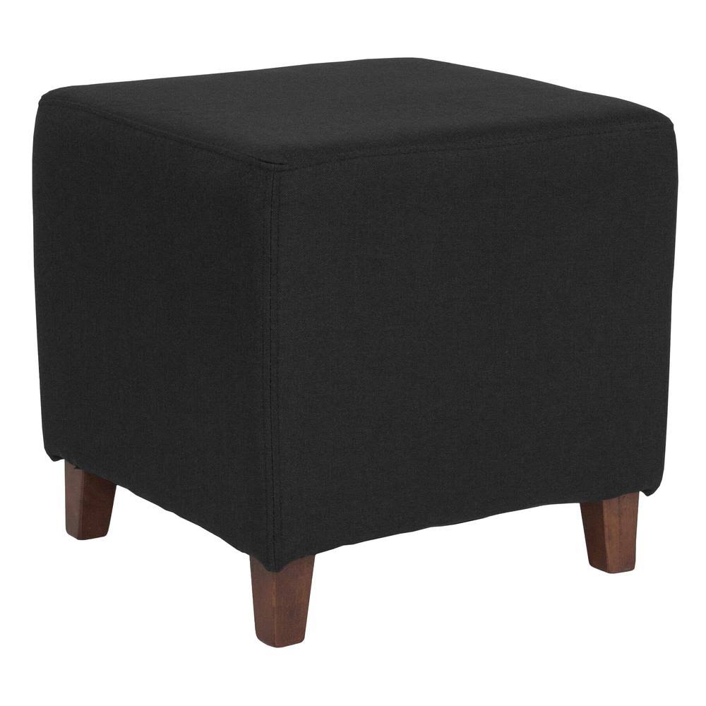 Black Fabric Ottoman T168