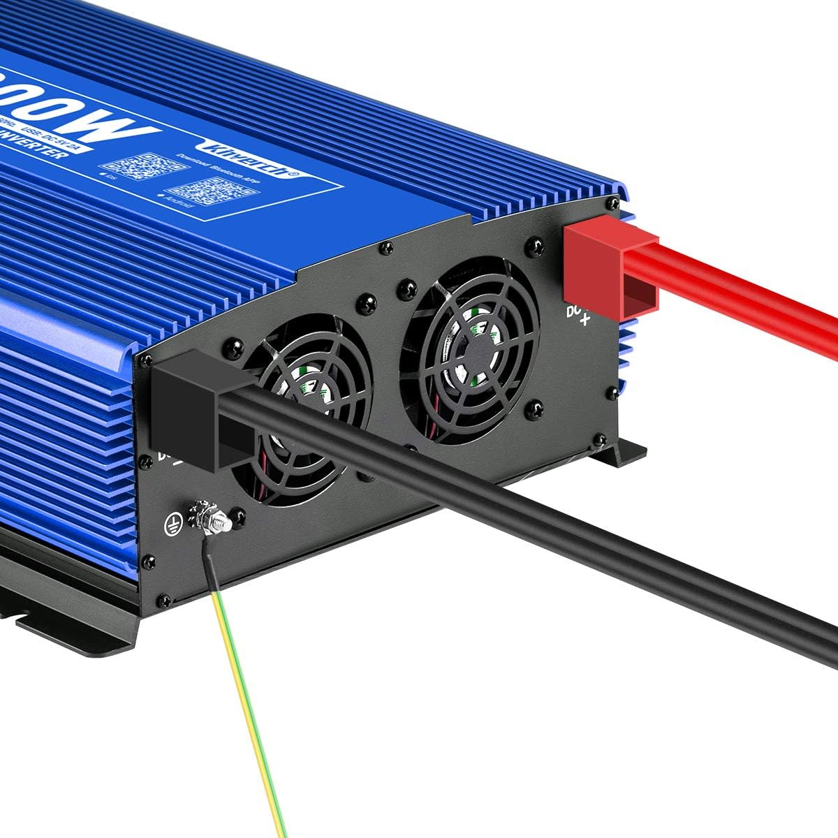 3000W Pure Sine Wave Power Inverter 12V DC to 110V AC with 4 AC Outlets 2 USB Ports N8966