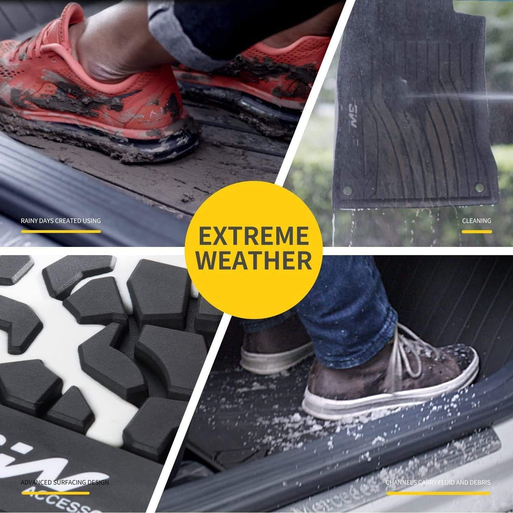 Black TPE All-Weather Car Floor Liners Full Set S831743