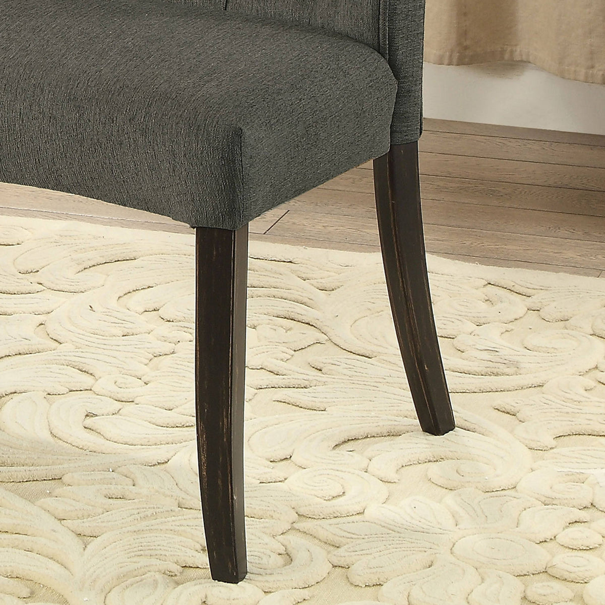 Ivory Button Tufted Loveseat Bench Z946952