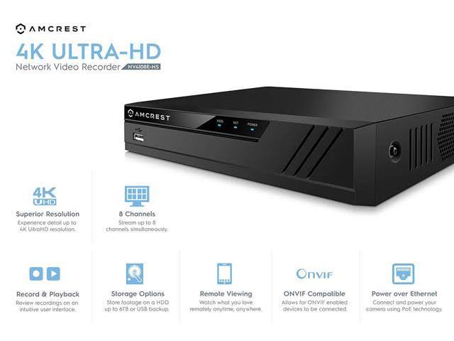 4K 8CH PoE Network Video Recorder K7571