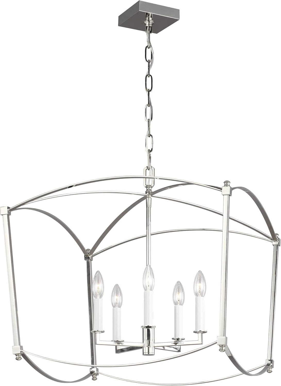 5-Light Antique Guild Linear Chandelier T790