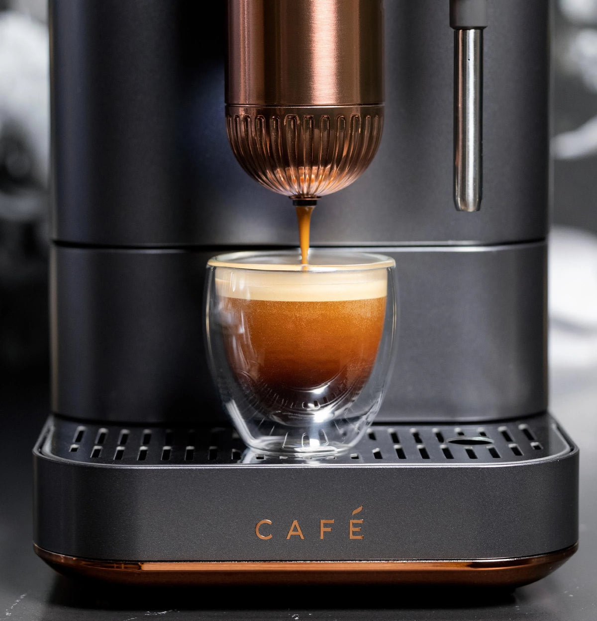 Automatic Espresso Machine with Milk Frother and Bean Grinder, Matte Black, 1.2 Liter T271