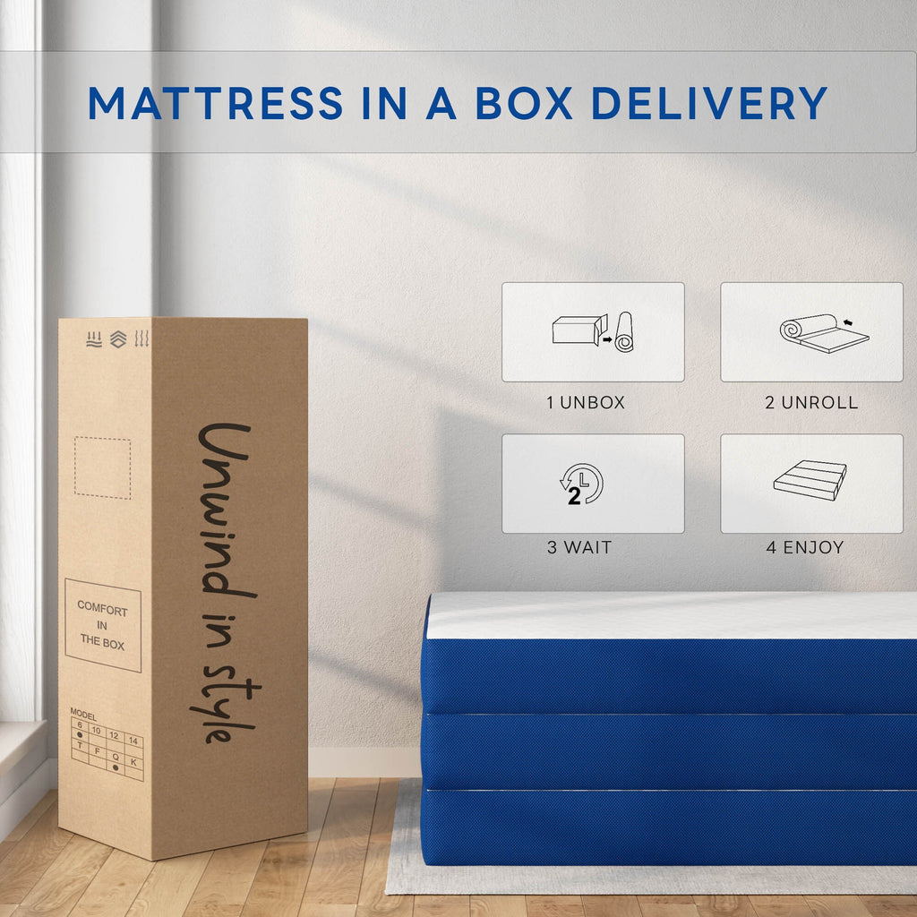 Twin Size Memory Foam Tri-Fold Mattress L9953