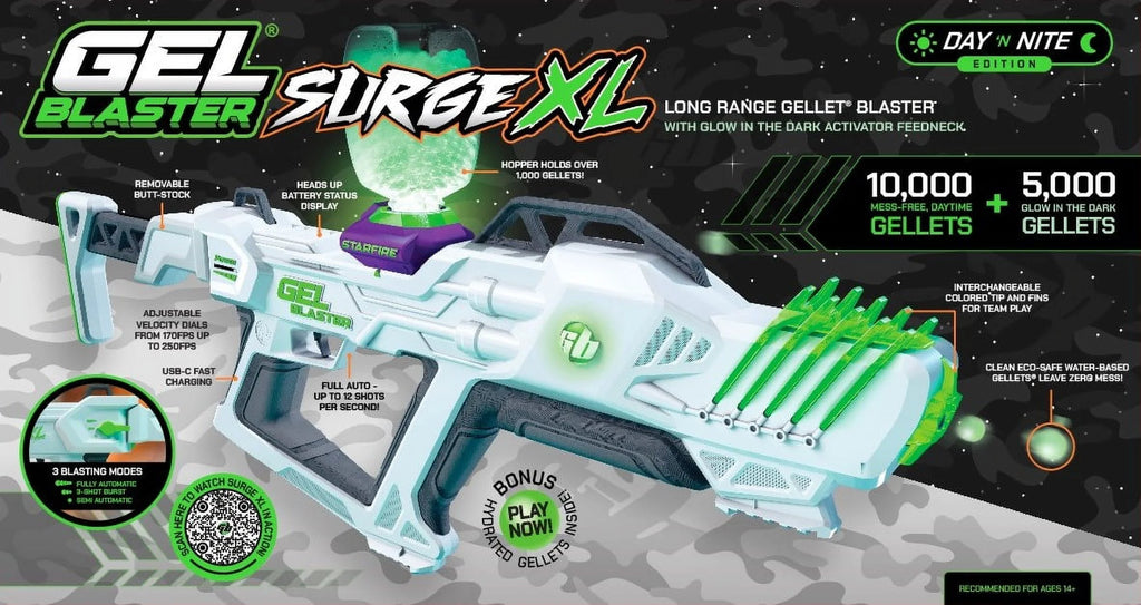 Gel Blaster Water Bead Blaster with Glow-in-the-Dark Activator C737