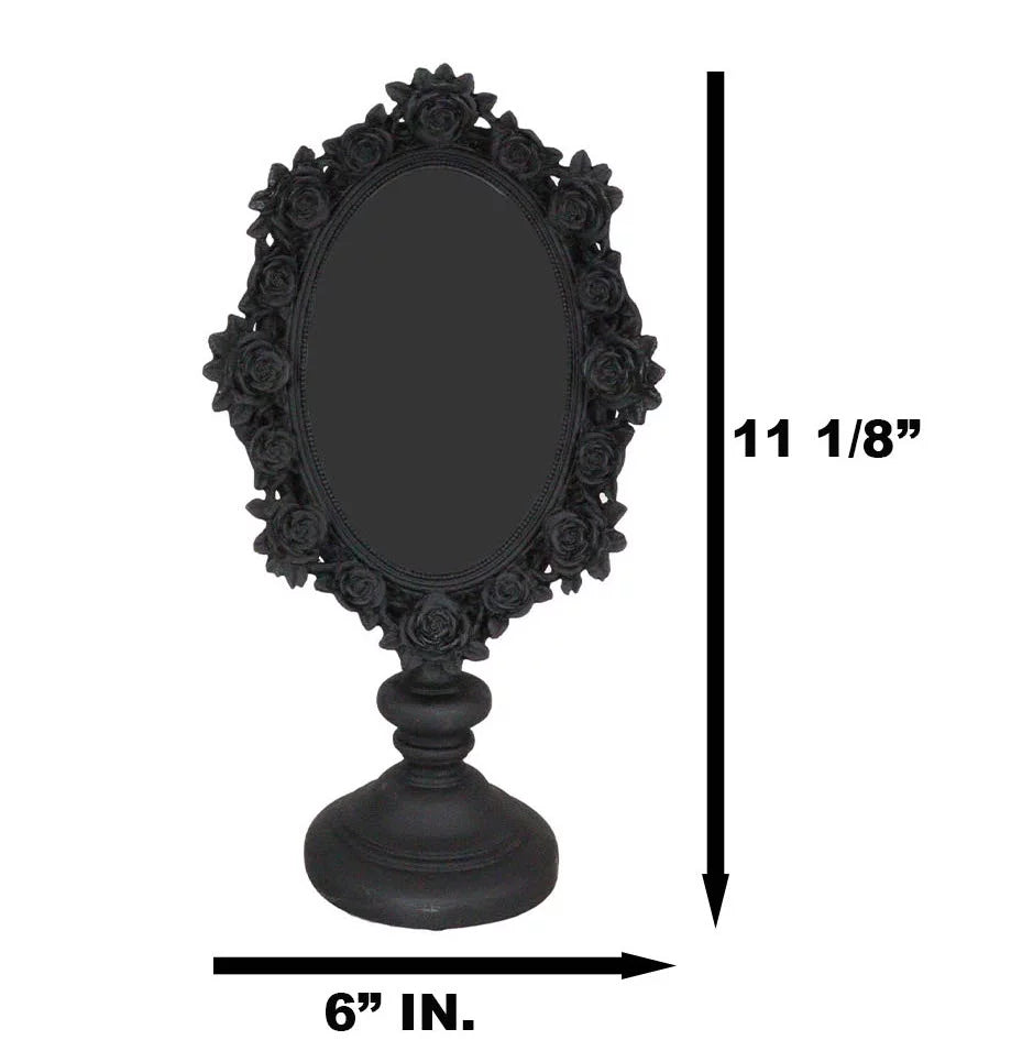 Black Floral Vanity Dresser Table Mirror L31593