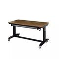 52 in. W Steel 1-Drawer Adjustable Height Workbench with Wood Top V100145