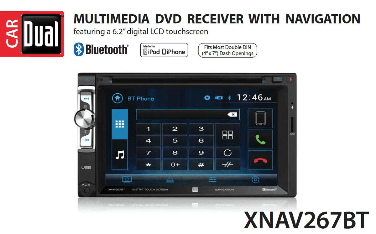 6.2 inch Double Din Car Stereo with Built-in Navigation R1765