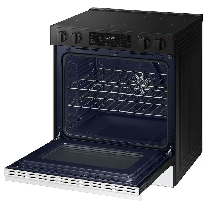 30 in. 6.3 cu. ft. 5 Element Slide-In Electric Range with Air Fry in White Glass T803969