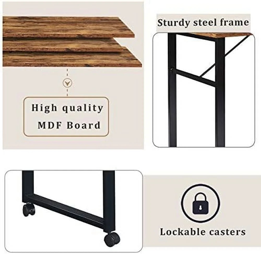 L-Shaped Corner Computer Desk with Bookshelf B5657