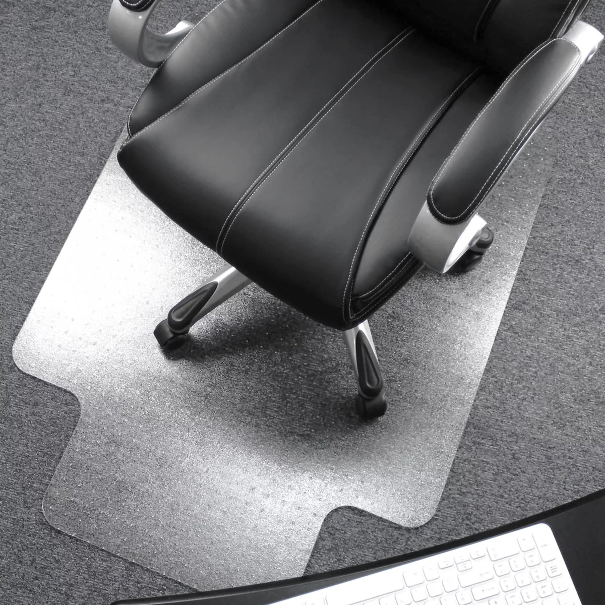 Clear Polycarbonate Chair Mat for Carpets up to 1/2" - 35 x 47" F66441