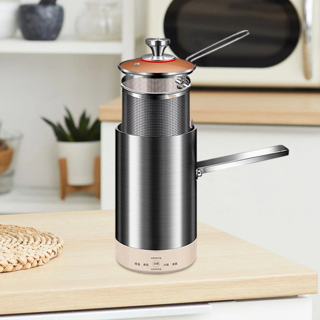Electric Deep Fryer Pot with Lid and Hook X669304