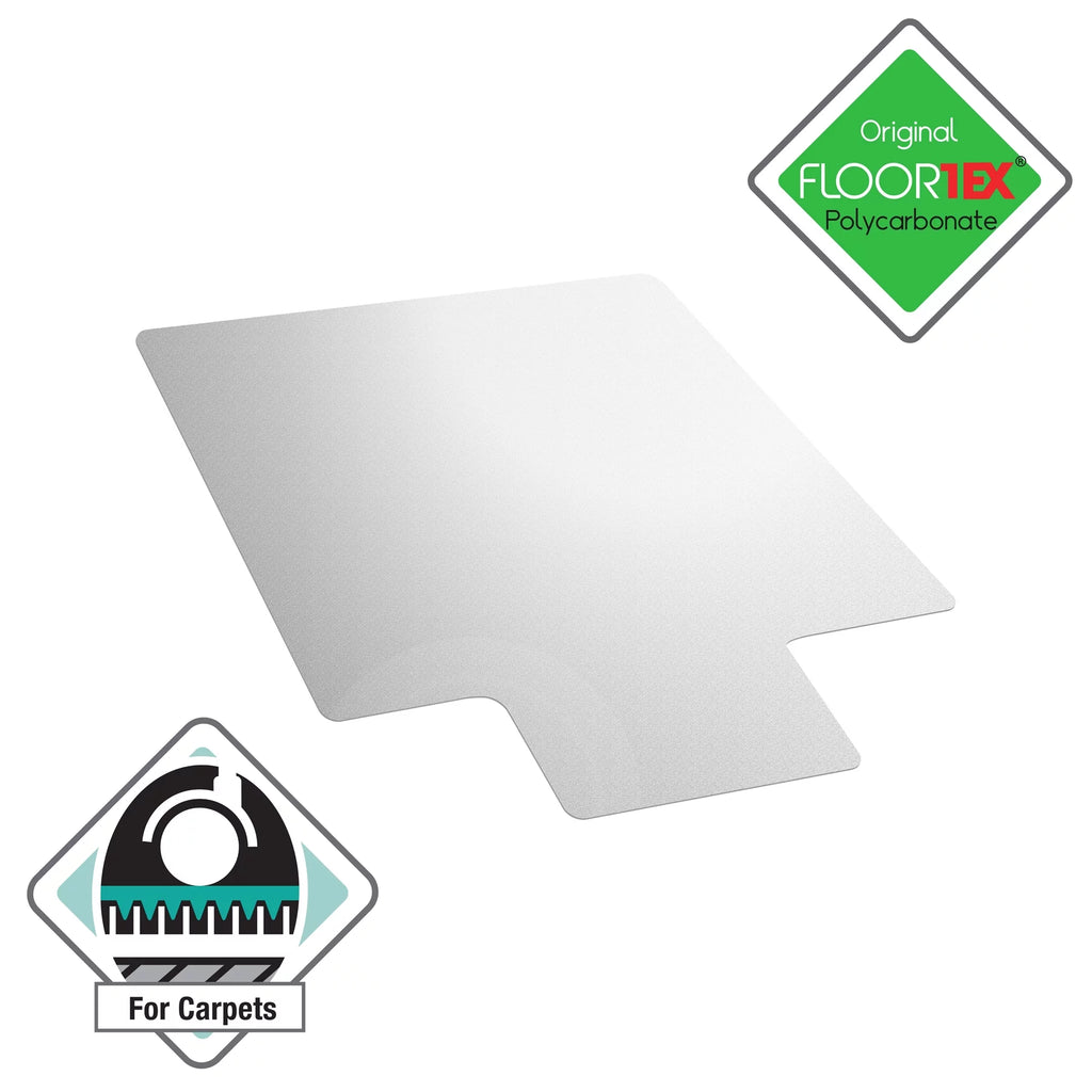 Clear Polycarbonate Chair Mat for Carpets up to 1/2" - 35 x 47" F66441