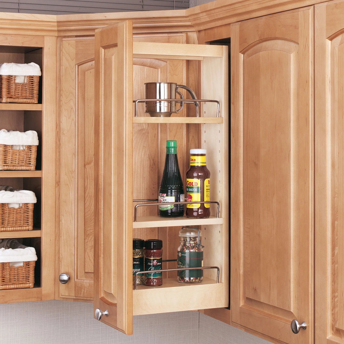 5-Inch Wood Pull Out Wall Cabinet Organizer O175145