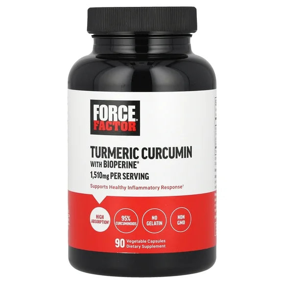 Turmeric Curcumin with BioPerine, 90 Vegetable Capsules G274