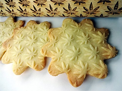 Lotus Flower Pattern Embossing Rolling Pin F70588