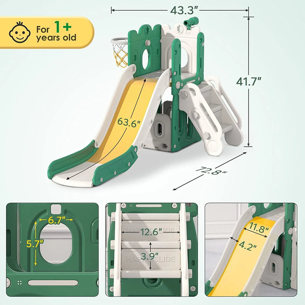 Toddler Slide Set with Basketball Hoop and Ball Z16809