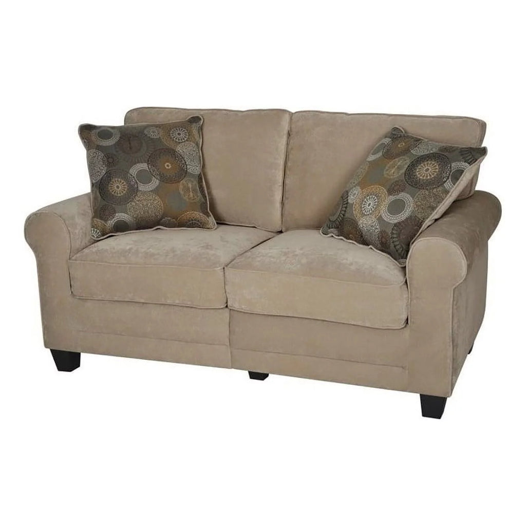 Velvet Loveseat with 2 Pillows G20133