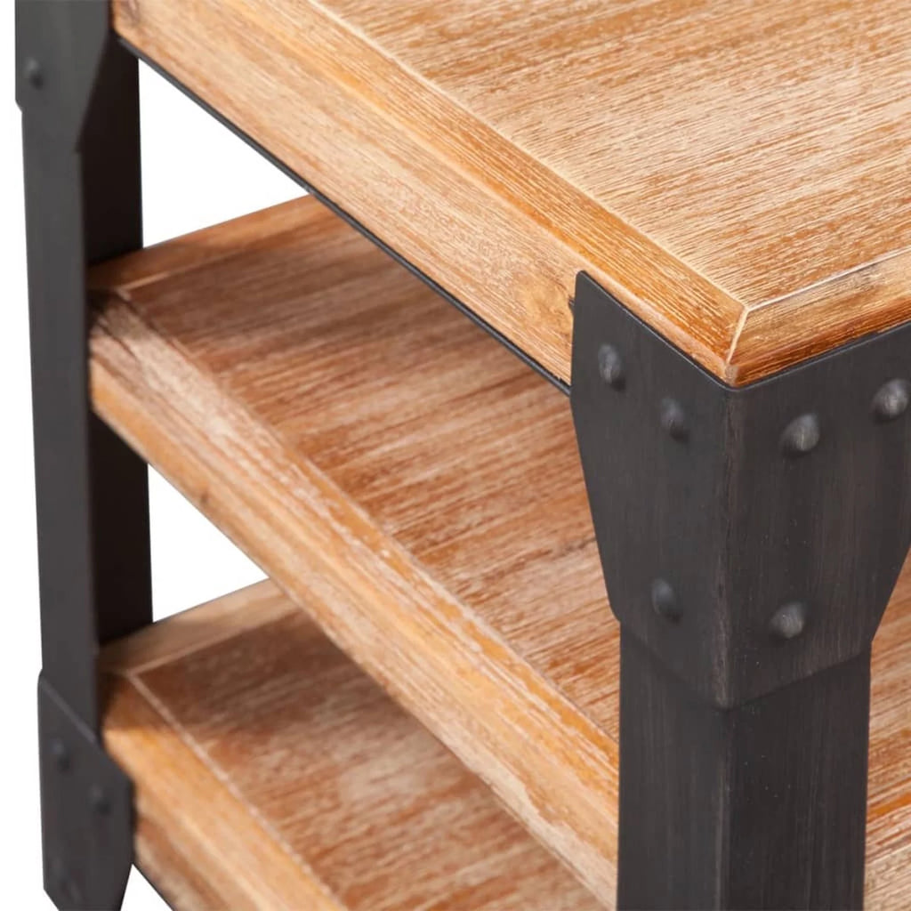 Reclaimed Wood TV Cabinet with Storage Shelves U455