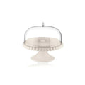 Milk White Cake Stand With Dome X2496