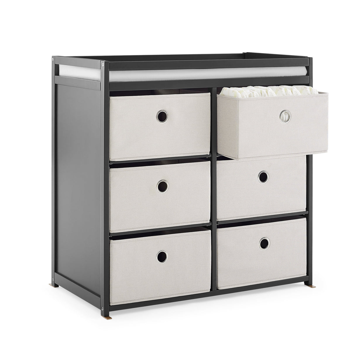 Changing Table with Fabric Bins B72976