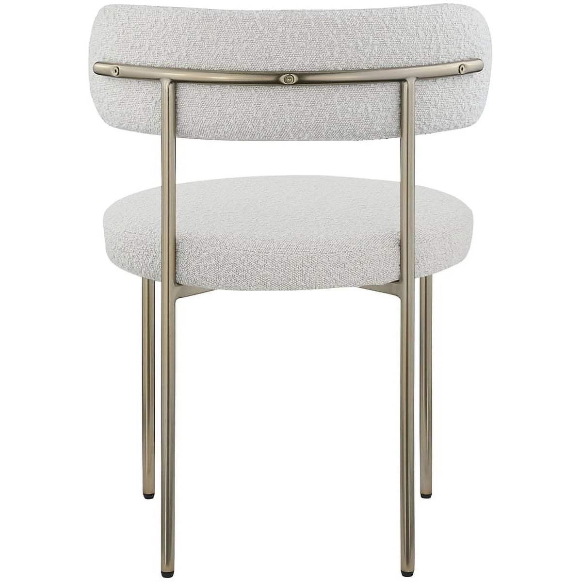 Cream Boucle Fabric Dining Chair X4589