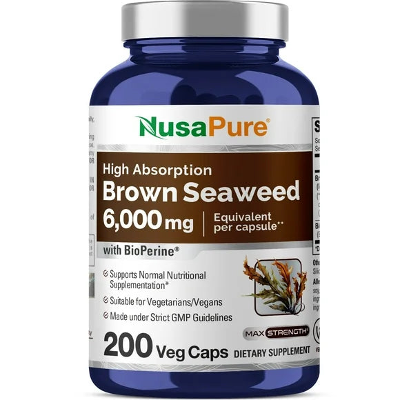 Brown Seaweed Extract 6,000 mg Veggie Capsules F244