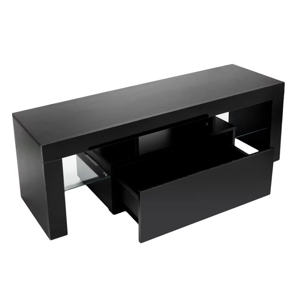Black Particle Board TV Stand with 1 Drawer Q7349