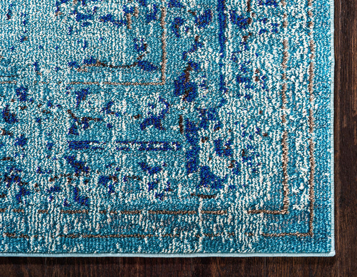 Light Blue 2' x 3' Medium-Pile Rug H4899