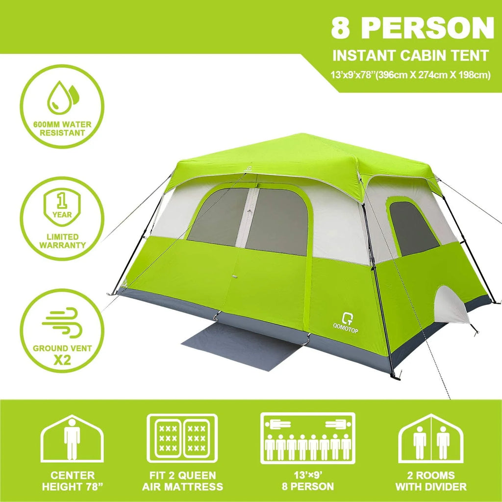 8 Person Instant Waterproof Camping Tent U168153